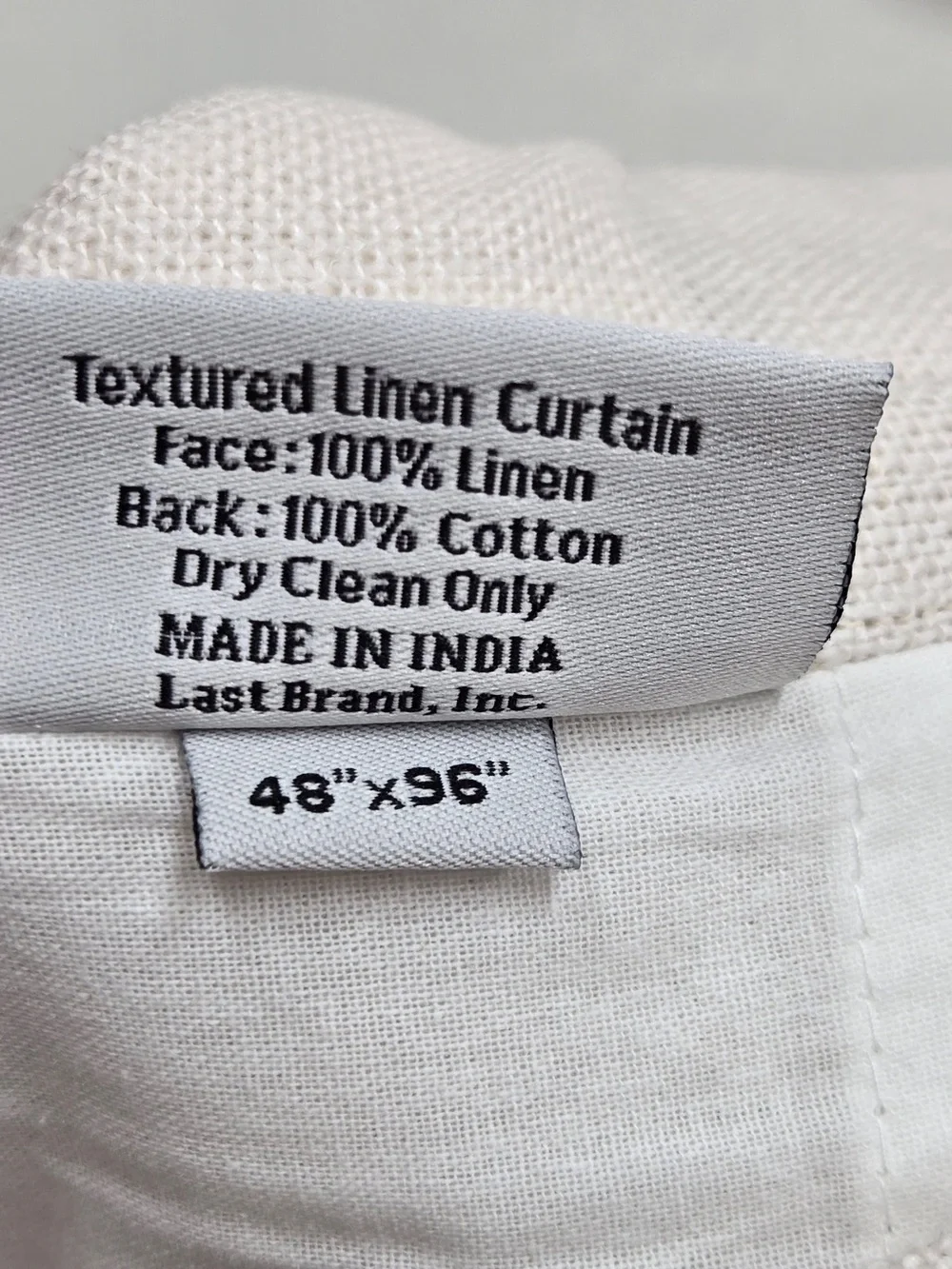NWT QUINCE Set Of 2 48x96 Heavyweight European Linen Curtains Sand 0147